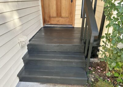 Black wooden stairs